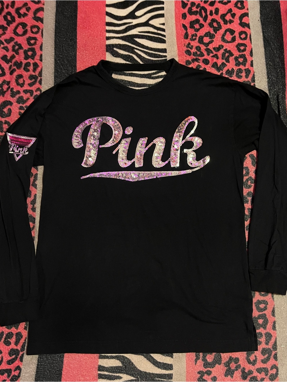 PINK Victoria's Secret sequins long sleeve shirt